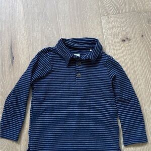 Little Sleepies Play Striped Navy Blue & Gray Kids Shirt 18-24m